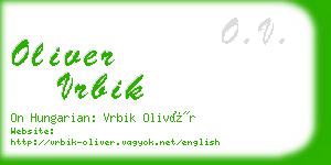 oliver vrbik business card